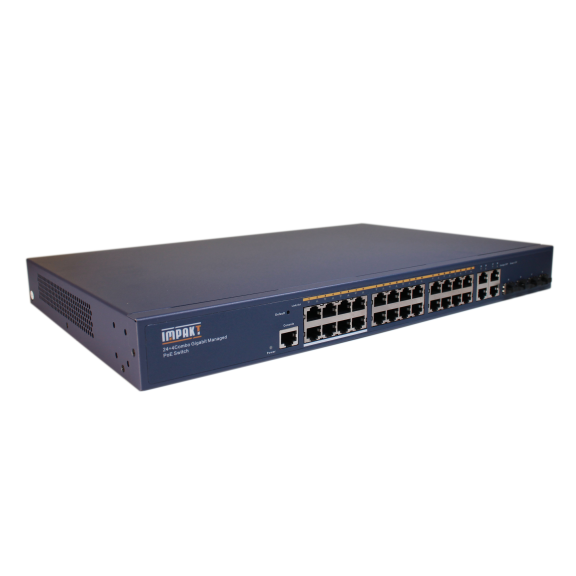 Изображение товара Коммутатор 28 PoE + 4 SFP управляемый